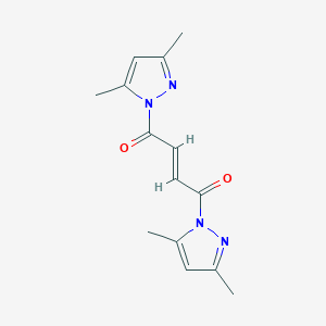 molecular formula C14H16N4O2 B493683 1-[4-(3,5-dimethyl-1H-pyrazol-1-yl)-4-oxo-2-butenoyl]-3,5-dimethyl-1H-pyrazole 