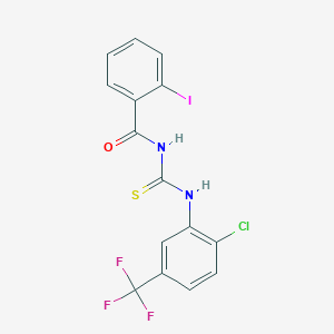 molecular formula C15H9ClF3IN2OS B4936851 N-({[2-chloro-5-(trifluoromethyl)phenyl]amino}carbonothioyl)-2-iodobenzamide 
