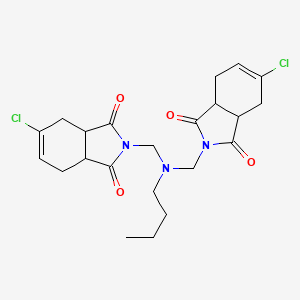 molecular formula C22H27Cl2N3O4 B4936853 2,2'-[(butylimino)bis(methylene)]bis(5-chloro-3a,4,7,7a-tetrahydro-1H-isoindole-1,3(2H)-dione) 