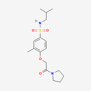 molecular formula C17H26N2O4S B4936921 N-isobutyl-3-methyl-4-[2-oxo-2-(1-pyrrolidinyl)ethoxy]benzenesulfonamide 