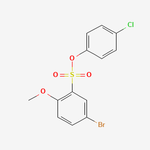 molecular formula C13H10BrClO4S B4936938 4-chlorophenyl 5-bromo-2-methoxybenzenesulfonate 