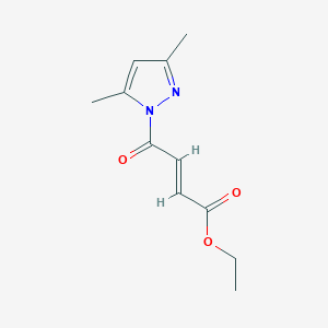 molecular formula C11H14N2O3 B493694 ethyl 4-(3,5-dimethyl-1H-pyrazol-1-yl)-4-oxo-2-butenoate 