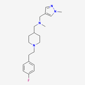 molecular formula C20H29FN4 B4936966 ({1-[2-(4-fluorophenyl)ethyl]-4-piperidinyl}methyl)methyl[(1-methyl-1H-pyrazol-4-yl)methyl]amine 