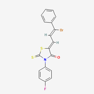 molecular formula C18H11BrFNOS2 B4937009 5-(3-bromo-3-phenyl-2-propen-1-ylidene)-3-(4-fluorophenyl)-2-thioxo-1,3-thiazolidin-4-one 