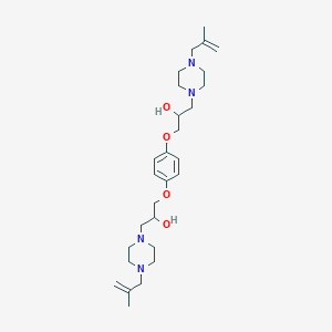 molecular formula C28H46N4O4 B4937018 3,3'-[1,4-phenylenebis(oxy)]bis{1-[4-(2-methyl-2-propen-1-yl)-1-piperazinyl]-2-propanol} CAS No. 5563-53-1