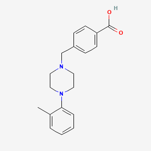 molecular formula C19H22N2O2 B4937063 4-{[4-(2-methylphenyl)-1-piperazinyl]methyl}benzoic acid 