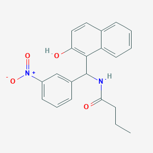 N-[(2-hydroxy-1-naphthyl)(3-nitrophenyl)methyl]butanamide