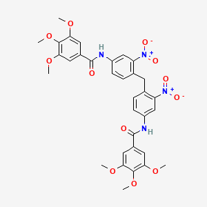 molecular formula C33H32N4O12 B4937087 N,N'-[methylenebis(3-nitro-4,1-phenylene)]bis(3,4,5-trimethoxybenzamide) 