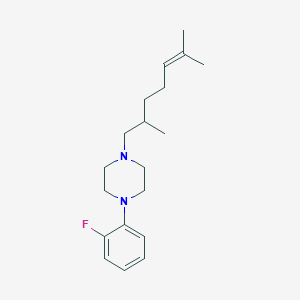 molecular formula C19H29FN2 B4937096 1-(2,6-dimethyl-5-hepten-1-yl)-4-(2-fluorophenyl)piperazine 