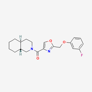 molecular formula C20H23FN2O3 B4937117 (4aS*,8aR*)-2-({2-[(3-fluorophenoxy)methyl]-1,3-oxazol-4-yl}carbonyl)decahydroisoquinoline 