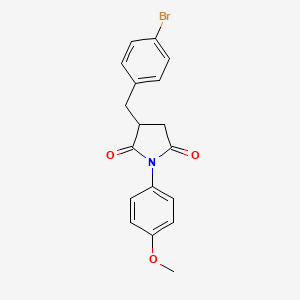 molecular formula C18H16BrNO3 B4937125 3-(4-bromobenzyl)-1-(4-methoxyphenyl)-2,5-pyrrolidinedione 