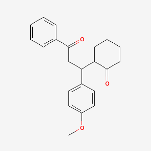 molecular formula C22H24O3 B4937129 2-[1-(4-甲氧基苯基)-3-氧代-3-苯基丙基]环己酮 CAS No. 5520-88-7