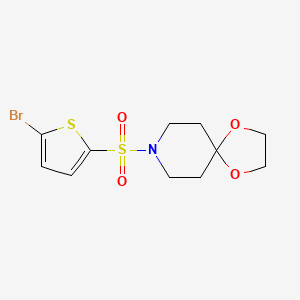 molecular formula C11H14BrNO4S2 B4937133 8-[(5-bromo-2-thienyl)sulfonyl]-1,4-dioxa-8-azaspiro[4.5]decane 