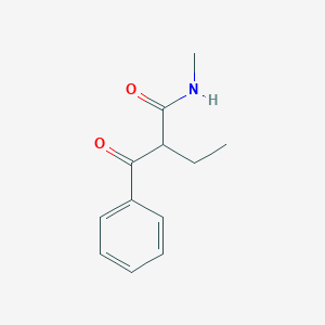 molecular formula C12H15NO2 B493714 2-benzoyl-N-methylbutanamide 