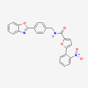 molecular formula C25H17N3O5 B4937148 N-[4-(1,3-benzoxazol-2-yl)benzyl]-5-(2-nitrophenyl)-2-furamide 