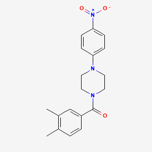 molecular formula C19H21N3O3 B4937150 1-(3,4-dimethylbenzoyl)-4-(4-nitrophenyl)piperazine 