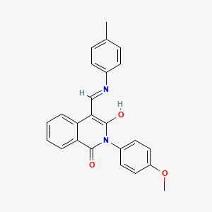 molecular formula C24H20N2O3 B4937161 2-(4-methoxyphenyl)-4-{[(4-methylphenyl)amino]methylene}-1,3(2H,4H)-isoquinolinedione 