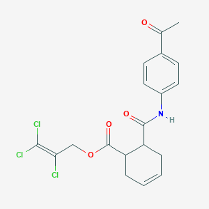 molecular formula C19H18Cl3NO4 B4937167 2,3,3-trichloro-2-propen-1-yl 6-{[(4-acetylphenyl)amino]carbonyl}-3-cyclohexene-1-carboxylate 