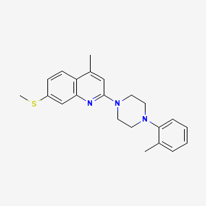 molecular formula C22H25N3S B4937177 4-methyl-2-[4-(2-methylphenyl)-1-piperazinyl]-7-(methylthio)quinoline 
