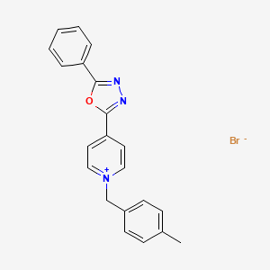 1-(4-methylbenzyl)-4-(5-phenyl-1,3,4-oxadiazol-2-yl)pyridinium bromide