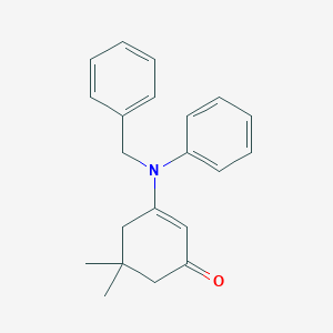 molecular formula C21H23NO B493720 3-(Benzylanilino)-5,5-dimethyl-2-cyclohexen-1-one 