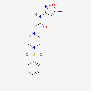 molecular formula C17H22N4O4S B4937216 N-(5-methyl-3-isoxazolyl)-2-{4-[(4-methylphenyl)sulfonyl]-1-piperazinyl}acetamide 