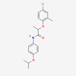 molecular formula C19H22ClNO3 B4937252 2-(4-chloro-2-methylphenoxy)-N-(4-isopropoxyphenyl)propanamide 