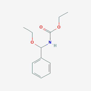 molecular formula C12H17NO3 B493728 Ethyl ethoxy(phenyl)methylcarbamate 