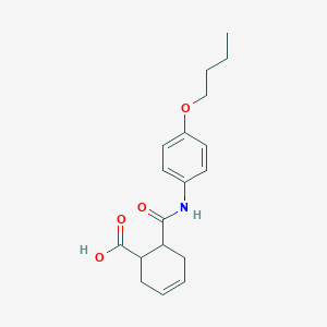 molecular formula C18H23NO4 B4937286 6-{[(4-butoxyphenyl)amino]carbonyl}-3-cyclohexene-1-carboxylic acid CAS No. 5617-62-9