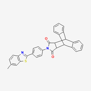 molecular formula C32H22N2O2S B4937293 17-[4-(6-methyl-1,3-benzothiazol-2-yl)phenyl]-17-azapentacyclo[6.6.5.0~2,7~.0~9,14~.0~15,19~]nonadeca-2,4,6,9,11,13-hexaene-16,18-dione CAS No. 5916-32-5