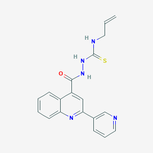 molecular formula C19H17N5OS B4937297 N-allyl-2-{[2-(3-pyridinyl)-4-quinolinyl]carbonyl}hydrazinecarbothioamide 