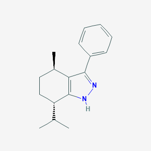 molecular formula C17H22N2 B493731 7-isopropyl-4-methyl-3-phenyl-4,5,6,7-tetrahydro-1H-indazole 