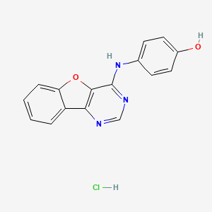 molecular formula C16H12ClN3O2 B4937311 4-([1]benzofuro[3,2-d]pyrimidin-4-ylamino)phenol hydrochloride 