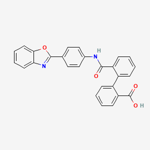 molecular formula C27H18N2O4 B4937314 2'-({[4-(1,3-benzoxazol-2-yl)phenyl]amino}carbonyl)-2-biphenylcarboxylic acid 
