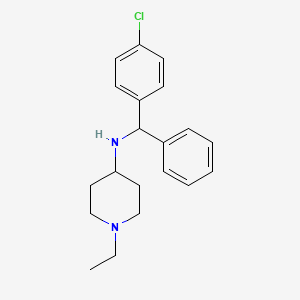 molecular formula C20H25ClN2 B4937315 N-[(4-chlorophenyl)(phenyl)methyl]-1-ethyl-4-piperidinamine 