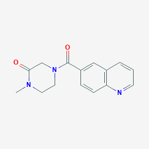 molecular formula C15H15N3O2 B4937343 1-methyl-4-(6-quinolinylcarbonyl)-2-piperazinone trifluoroacetate 