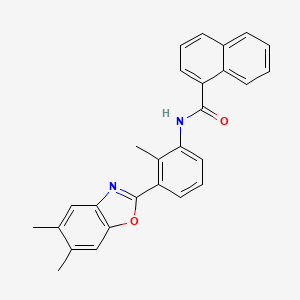 N-[3-(5,6-dimethyl-1,3-benzoxazol-2-yl)-2-methylphenyl]-1-naphthamide