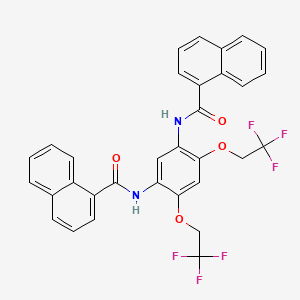 molecular formula C32H22F6N2O4 B4937369 N,N'-[4,6-bis(2,2,2-trifluoroethoxy)-1,3-phenylene]di(1-naphthamide) 