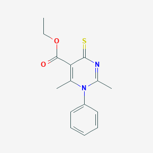 molecular formula C15H16N2O2S B493737 Ethyl 2,6-dimethyl-1-phenyl-4-thioxo-1,4-dihydro-5-pyrimidinecarboxylate 
