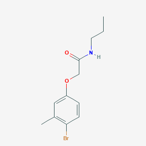 molecular formula C12H16BrNO2 B4937387 2-(4-bromo-3-methylphenoxy)-N-propylacetamide 