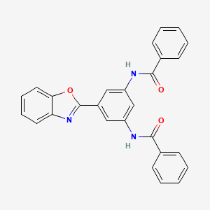 molecular formula C27H19N3O3 B4937393 N,N'-[5-(1,3-benzoxazol-2-yl)-1,3-phenylene]dibenzamide 