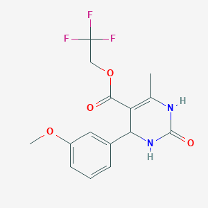molecular formula C15H15F3N2O4 B4937431 2,2,2-trifluoroethyl 4-(3-methoxyphenyl)-6-methyl-2-oxo-1,2,3,4-tetrahydro-5-pyrimidinecarboxylate 