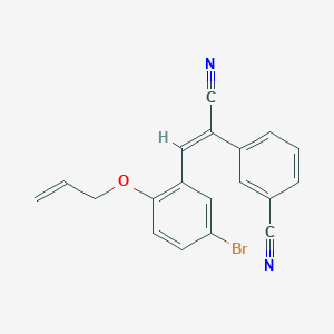 molecular formula C19H13BrN2O B4937452 3-{2-[2-(allyloxy)-5-bromophenyl]-1-cyanovinyl}benzonitrile 