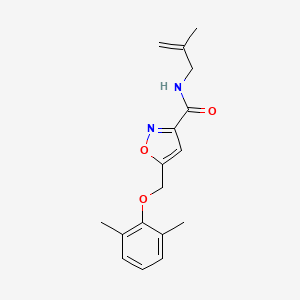molecular formula C17H20N2O3 B4937455 5-[(2,6-dimethylphenoxy)methyl]-N-(2-methyl-2-propen-1-yl)-3-isoxazolecarboxamide 