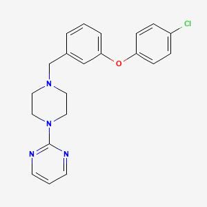 molecular formula C21H21ClN4O B4937464 2-{4-[3-(4-chlorophenoxy)benzyl]-1-piperazinyl}pyrimidine 