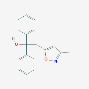 molecular formula C18H17NO2 B493748 2-(3-Methyl-5-isoxazolyl)-1,1-diphenylethanol 