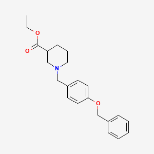 molecular formula C22H27NO3 B4937484 ethyl 1-[4-(benzyloxy)benzyl]-3-piperidinecarboxylate 
