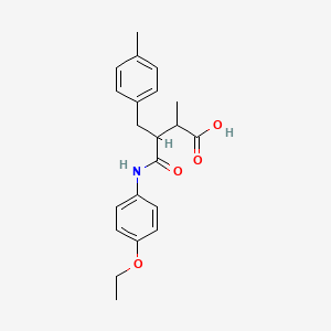 molecular formula C21H25NO4 B4937493 4-[(4-ethoxyphenyl)amino]-2-methyl-3-(4-methylbenzyl)-4-oxobutanoic acid 
