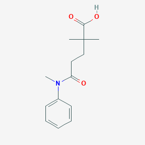 molecular formula C14H19NO3 B493750 2,2-Dimethyl-5-(methylanilino)-5-oxopentanoic acid 