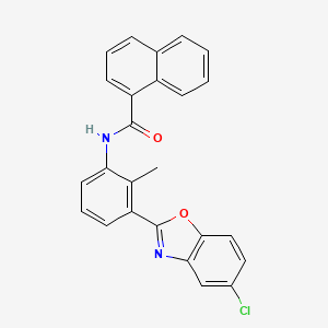 molecular formula C25H17ClN2O2 B4937501 N-[3-(5-chloro-1,3-benzoxazol-2-yl)-2-methylphenyl]-1-naphthamide 